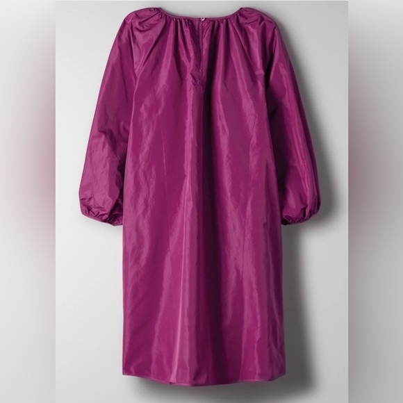 NWT Wilfred Aritzia Oversized Cava Purple Fuchsia Luminous Violet Trapeze Dress - Picture 16 of 17